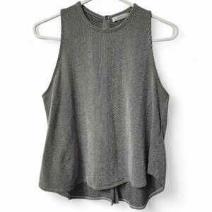 Zara Slit Back Stripe Sleveless Knit Top